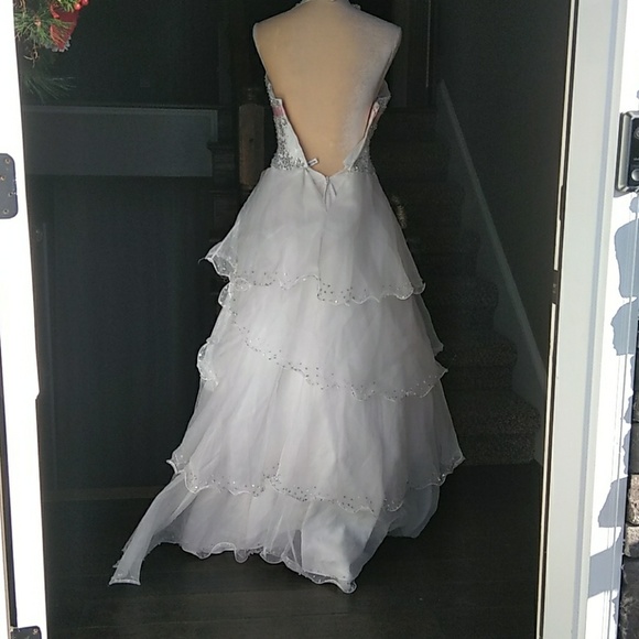 Size 4 Tiffany Halter Style Prom Dress - Picture 5 of 8